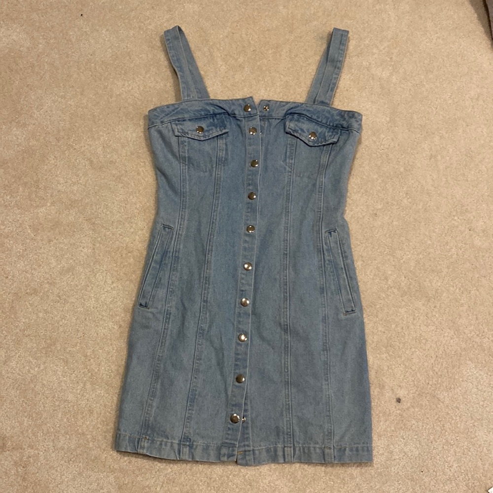 Denim mini dress